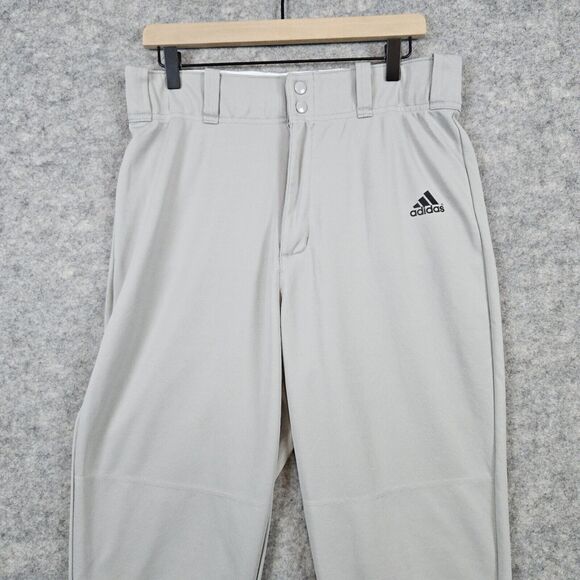 Adidas Climalite Men's Athletic Pants Size L Lt Gray Baseball Softball Polyester - Picture 2 of 16